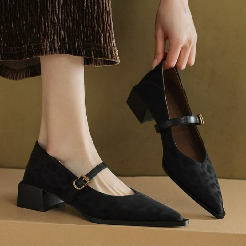 Vintage Fashion Dress - Vintage Pointed Toe Women Mary Jane