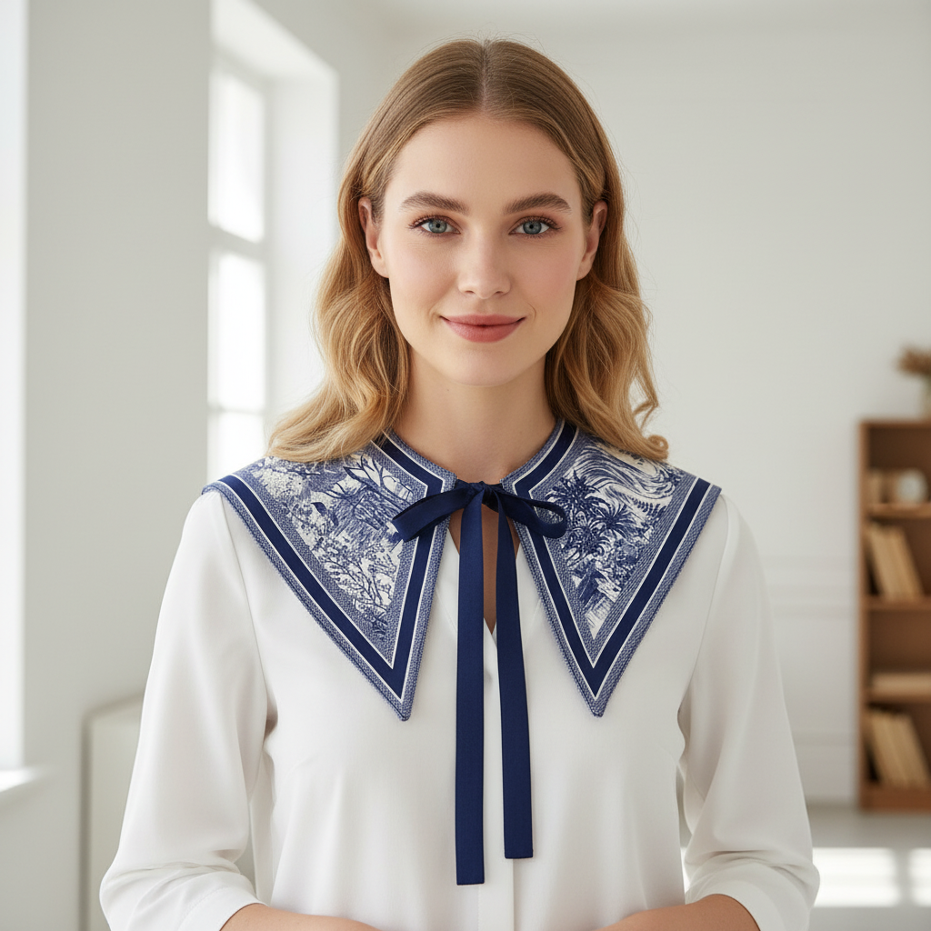 Vintage Fashion Patterns - Fashion Detachable Shirt Fake Collar Floral