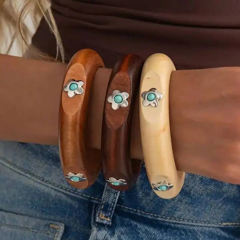 Z Vintage Fashion - IngeSight.Z 3Style Vintage Creative Wooden Chunky