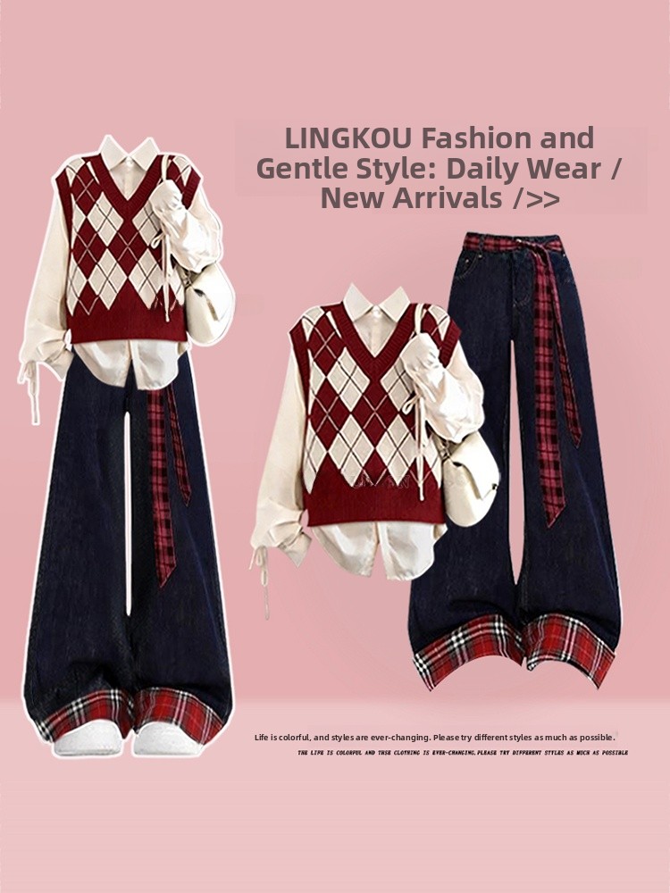 Vintage Fashion Patterns - Spring Large Size Knitted Set Women's