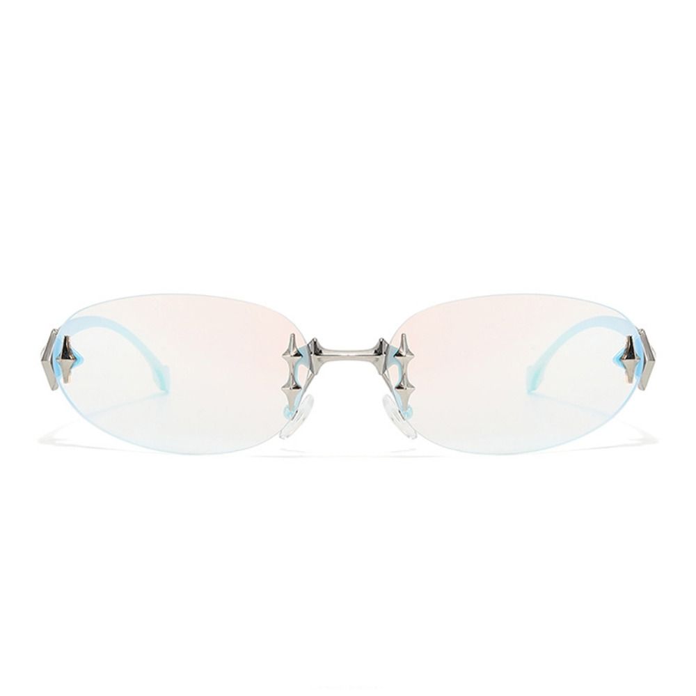 Y2K Style Frameless Sunglasses - Vintage Fashion Style Female recension och pris