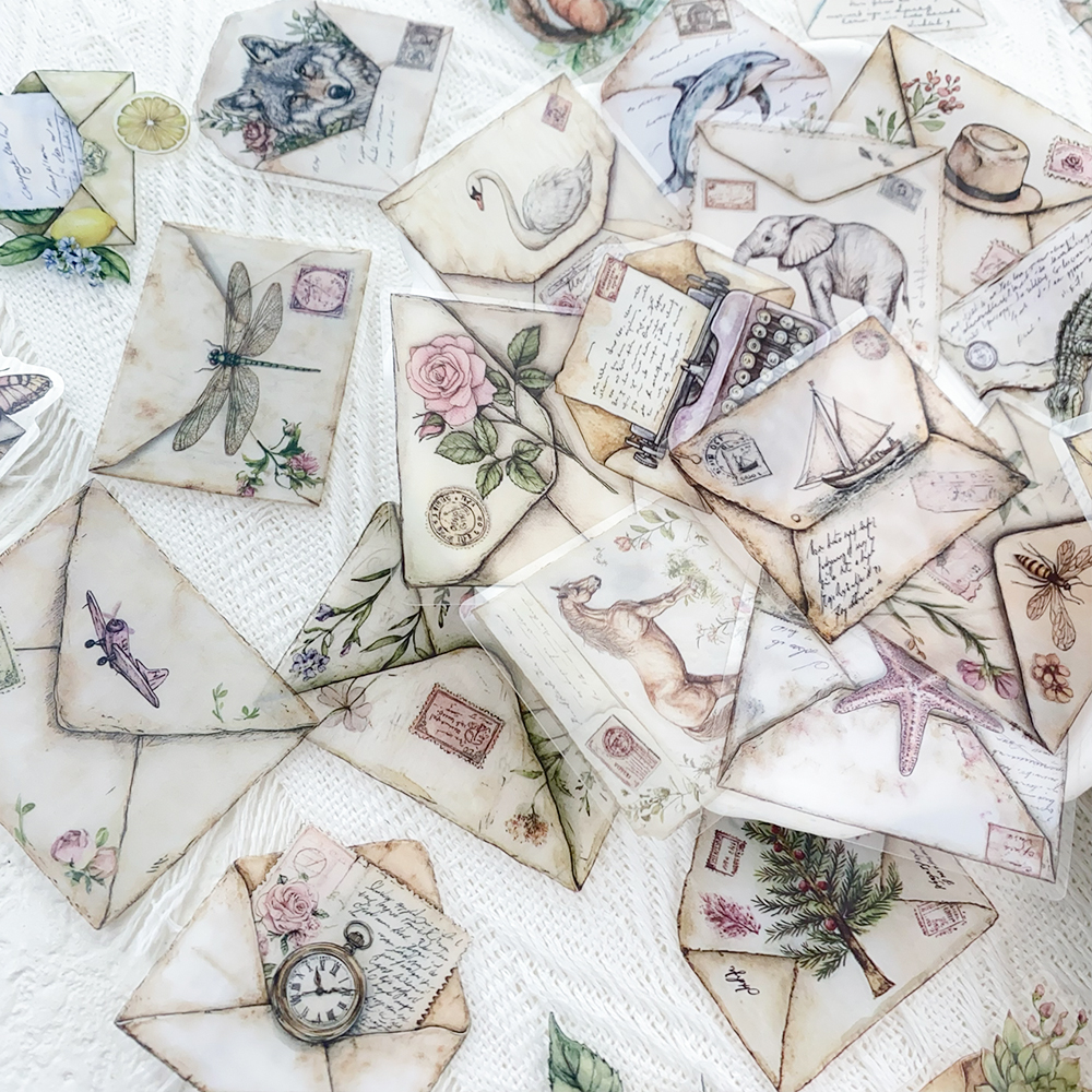 50PCS Vintage Envelope Transpa - Vintage Fashion Magazine recension och pris