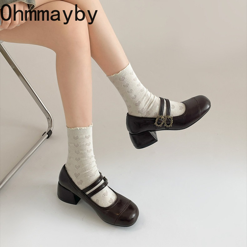 Vintage Thick Heel Women Mary  - Vintage Fashion Dress recension och pris