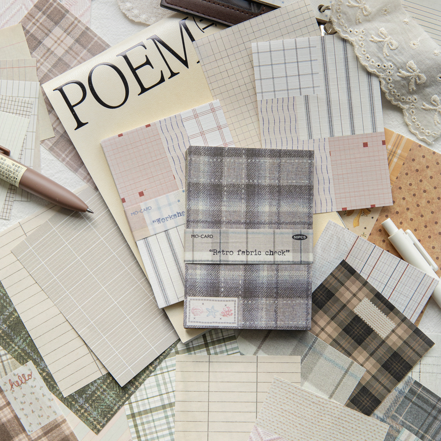 50pcs creative plaid Decor Scr - Vintage Fashion Magazine recension och pris