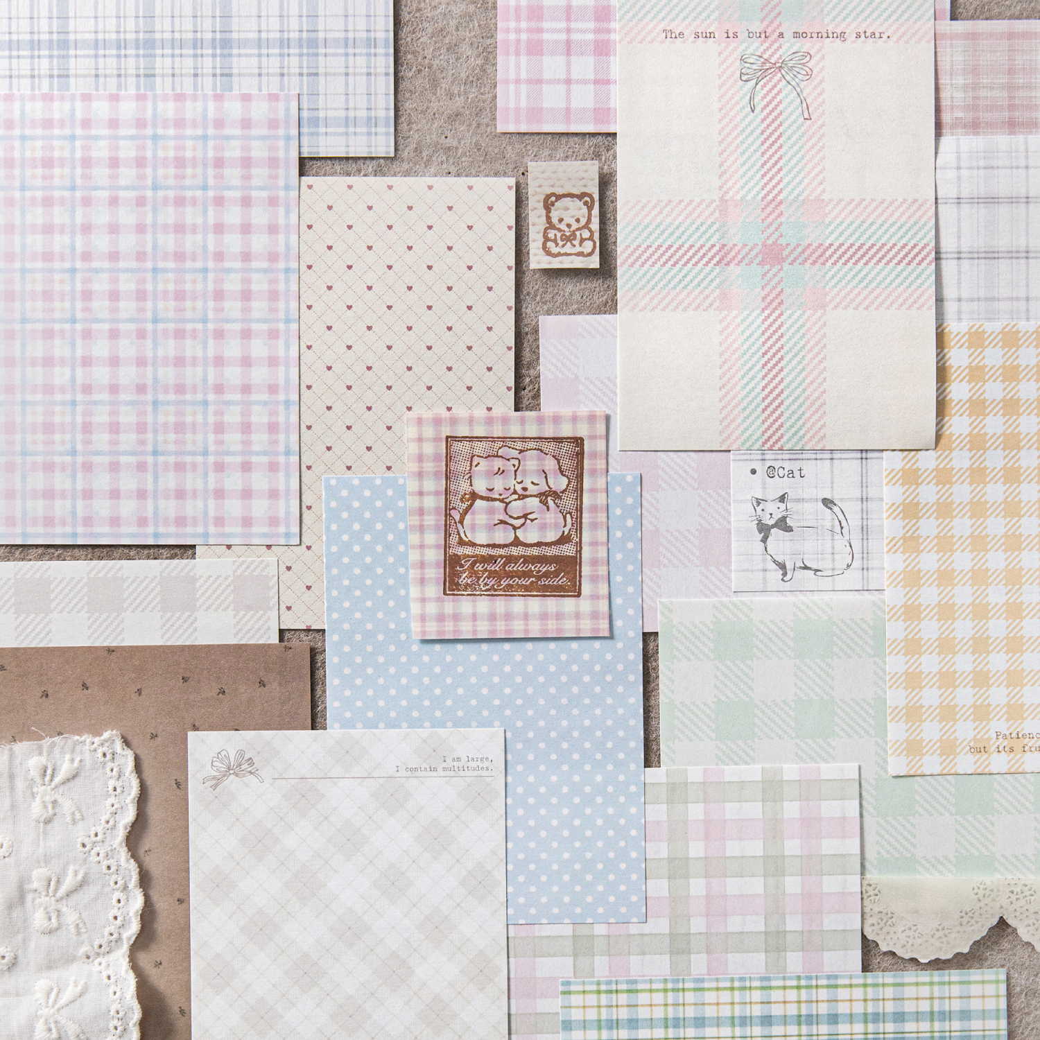 50pcs creative plaid Decor Scr - Vintage Fashion Magazine recension och pris