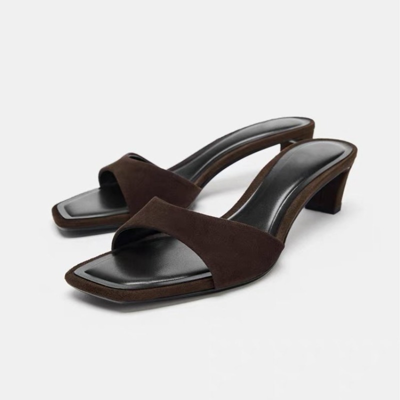 Vintage Brown Faux Suede Slipp - Vintage Fashion Designers recension och pris