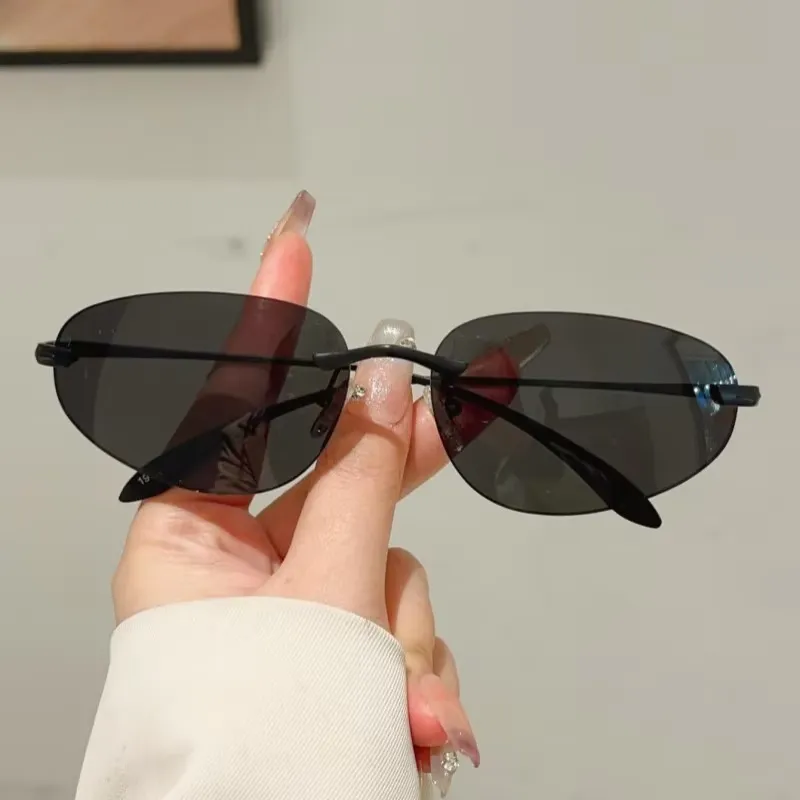 KAMMPT Y2k Rimless Sunglasses  - Vintage Fashion In 2025 recension och pris