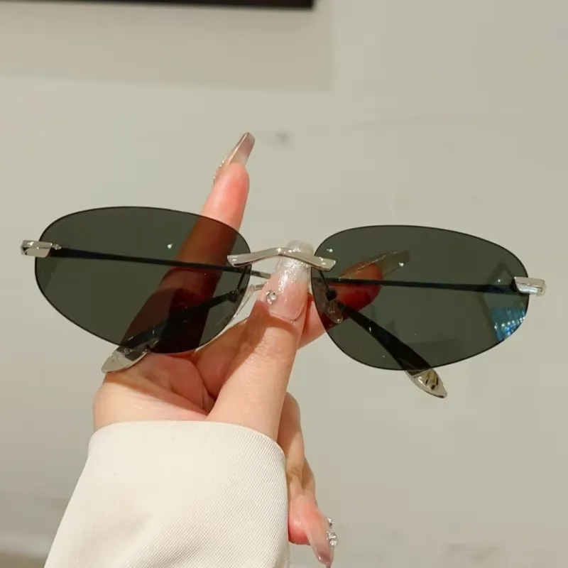 KAMMPT Y2k Rimless Sunglasses  - Vintage Fashion In 2025 recension och pris