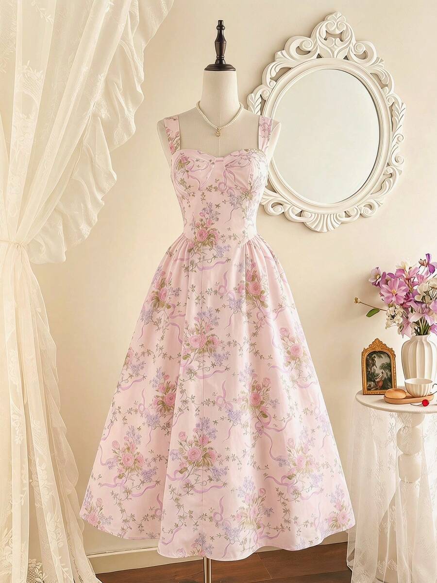 Pink Floral Vintage Tea Party  - Vintage Fashion Patterns recension och pris