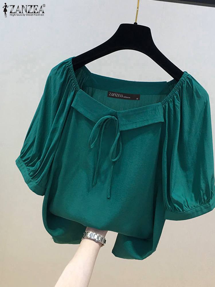 ZANZEA Korean Style Solid Blou - Vintage Fashion Style Female recension och pris