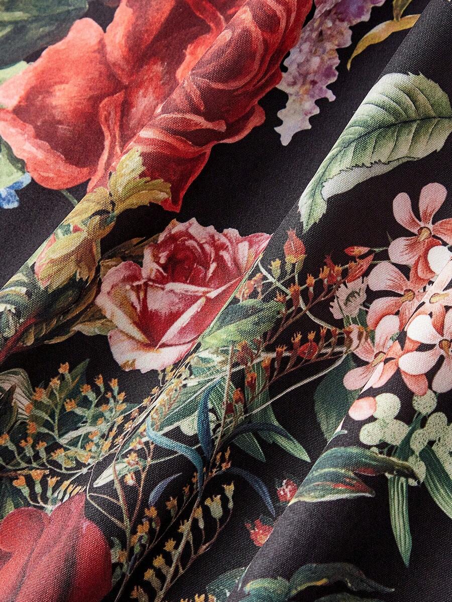 Elegant Floral Print Spaghetti - Vintage Fashion Patterns recension och pris