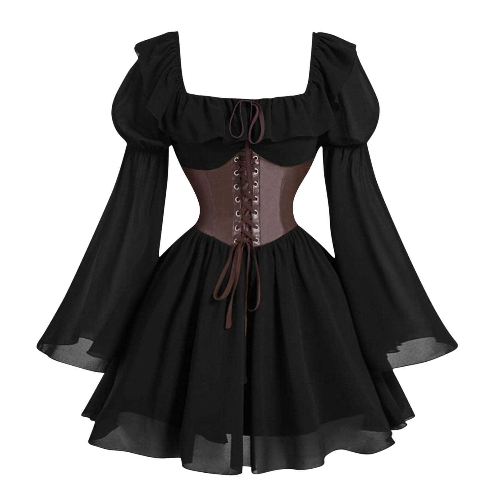 Renaissance Medieval Long Slee - Vintage Fashion Dress recension och pris