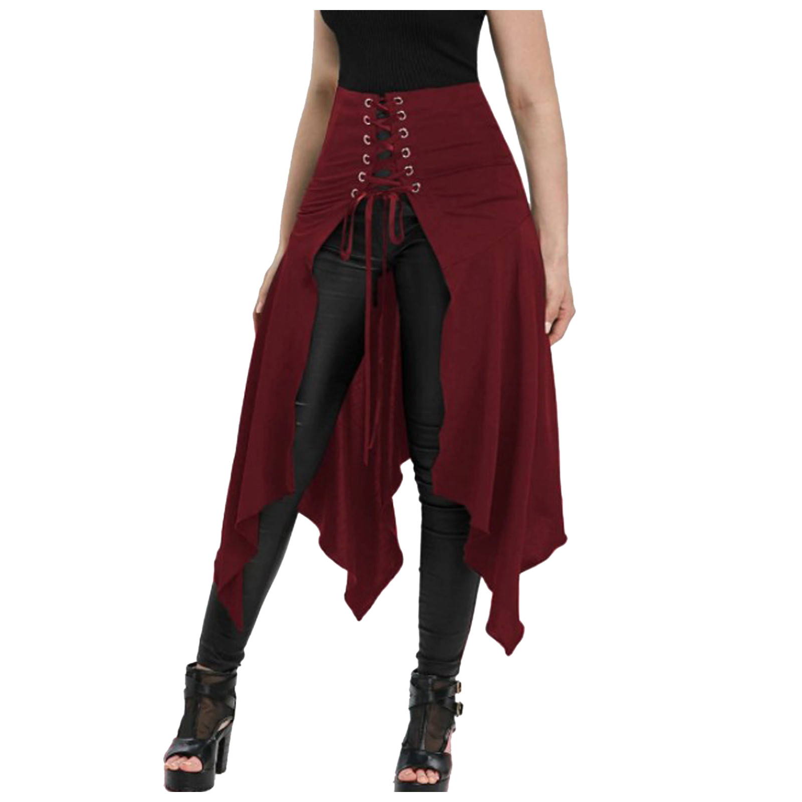 Gothic Skirt Black Medieval Vi - Vintage Fashion Dress recension och pris