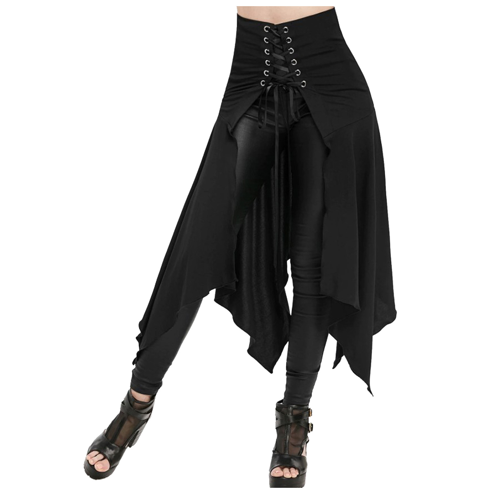Gothic Skirt Black Medieval Vi - Vintage Fashion Dress recension och pris