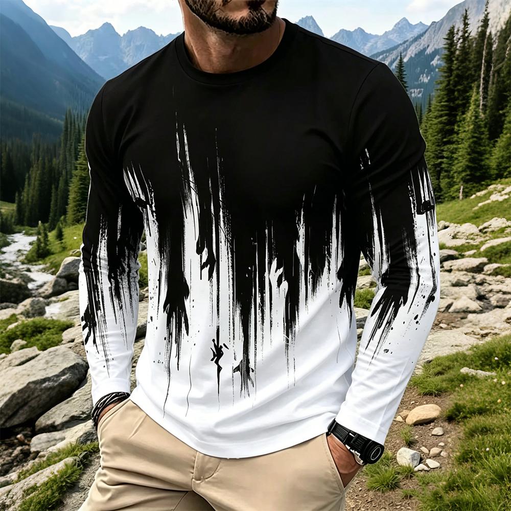 Men's Gradient Ink Splash Long - Vintage Fashion Streetwear recension och pris